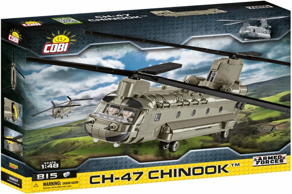 Cobi 5807 - Boeing CH-47 Chinook Transporthubschrauber - Produktbild Karton vorne