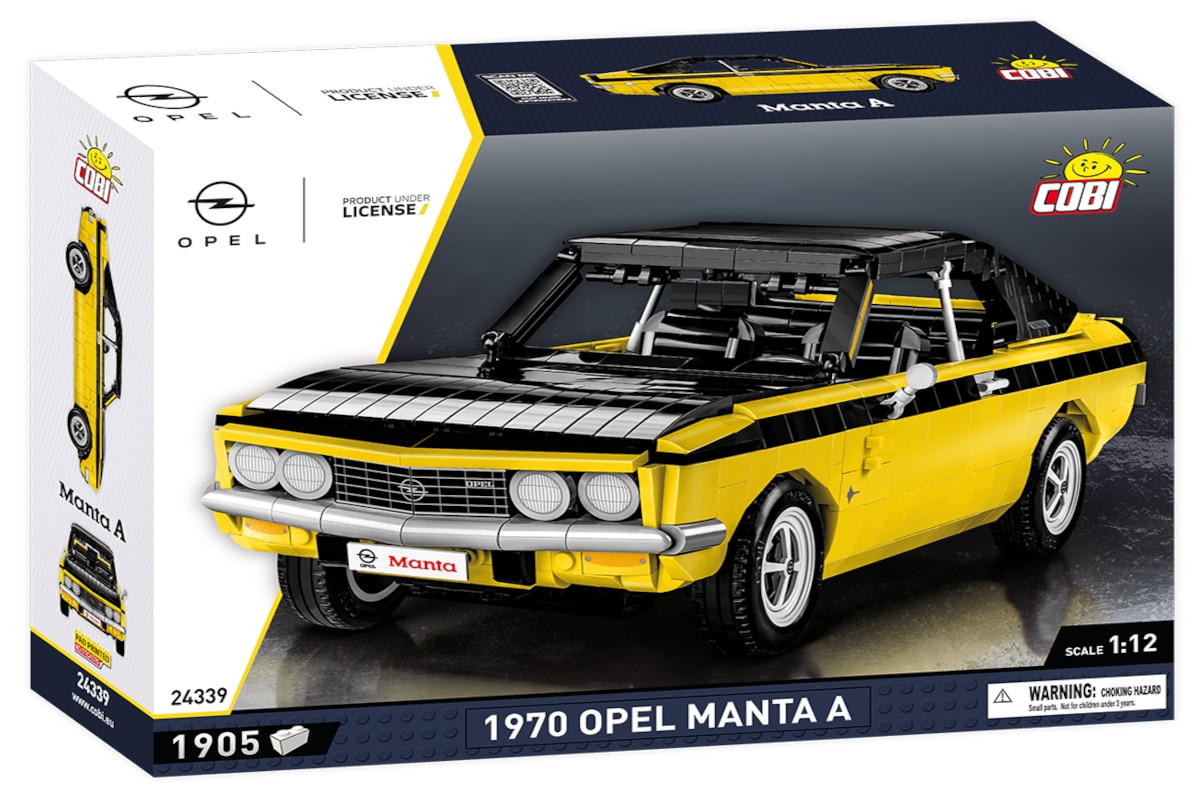 Cobi 24339 - Opel Manta A Modelljahr 1970 - Produktbild Karton vorne