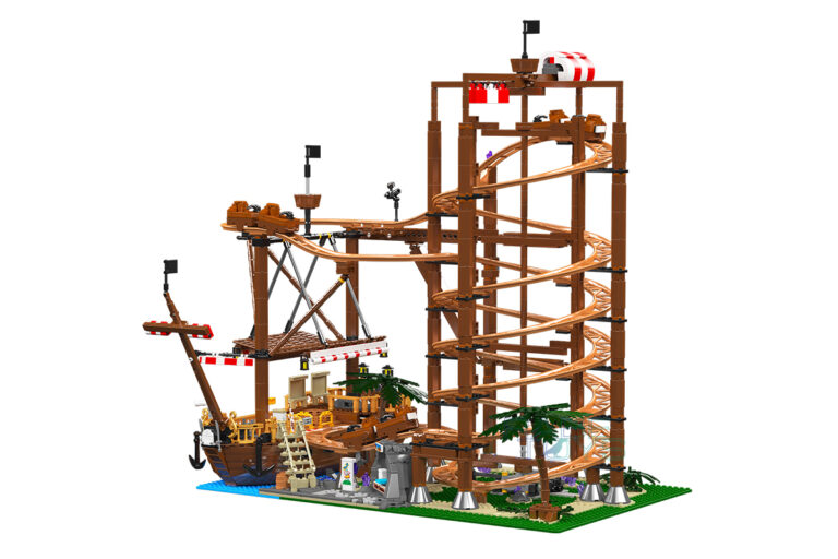 Mould King 11013 - Piratenland Achterbahn - Produktbild vorne rechts