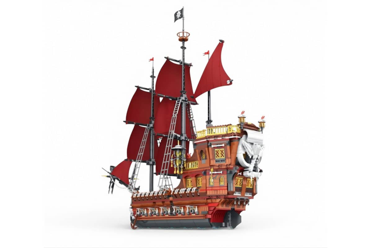Reobrix 66010 - Segelschiff Pirate Revenge - Produktbild hinten links